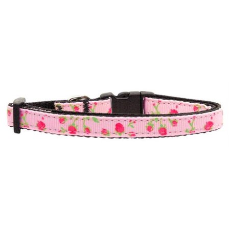 UNCONDITIONAL LOVE Roses Nylon Ribbon Collar Light Pink Small UN749629